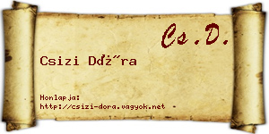 Csizi Dóra névjegykártya