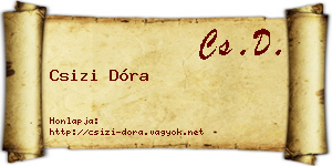 Csizi Dóra névjegykártya